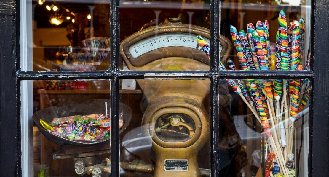 Candy store storefront